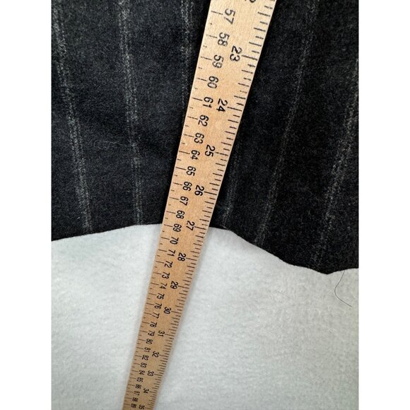 Zara Wool blend pleated striped relaxed baggy preppy trouser pants 90s sz L - Picture 6 of 8